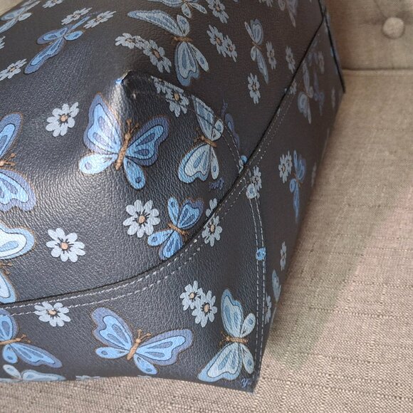 Coach City Tote Bag in Lovely Butterfly Print - Picture 7 of 8